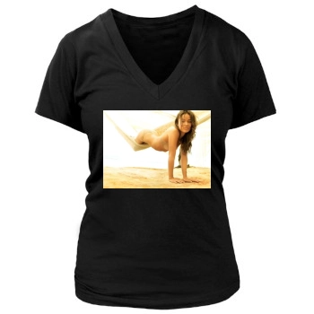 Olivia Wilde Women's Deep V-Neck TShirt