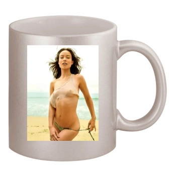 Olivia Wilde 11oz Metallic Silver Mug