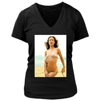 Olivia Wilde Women's Deep V-Neck TShirt