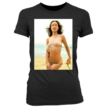 Olivia Wilde Women's Junior Cut Crewneck T-Shirt