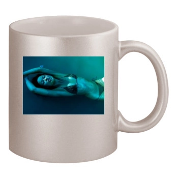 Olivia Wilde 11oz Metallic Silver Mug