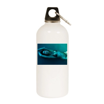 Olivia Wilde White Water Bottle With Carabiner