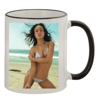 Olivia Wilde 11oz Colored Rim & Handle Mug