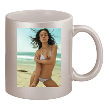 Olivia Wilde 11oz Metallic Silver Mug