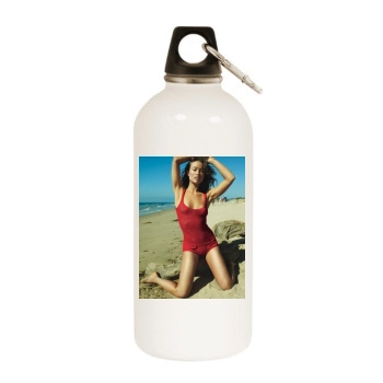 Olivia Wilde White Water Bottle With Carabiner