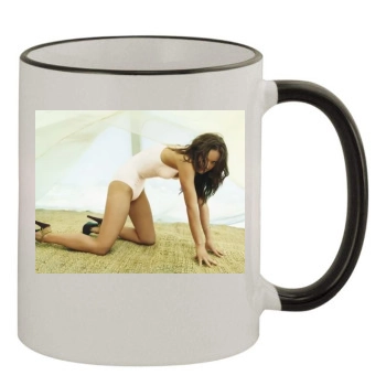 Olivia Wilde 11oz Colored Rim & Handle Mug