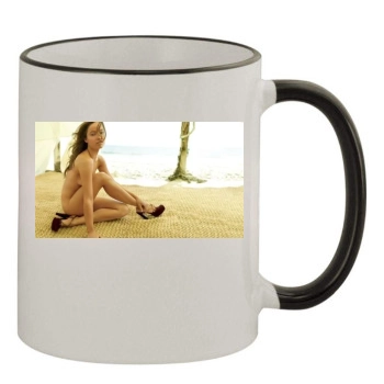 Olivia Wilde 11oz Colored Rim & Handle Mug