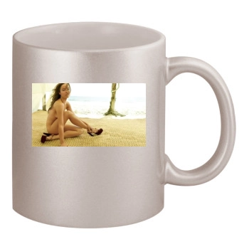 Olivia Wilde 11oz Metallic Silver Mug