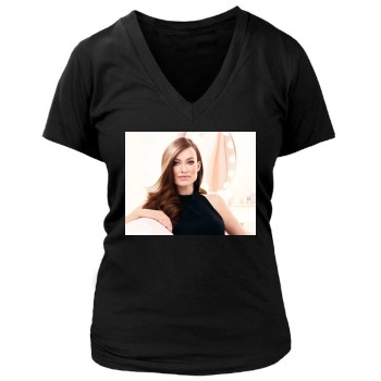 Olivia Wilde Women's Deep V-Neck TShirt