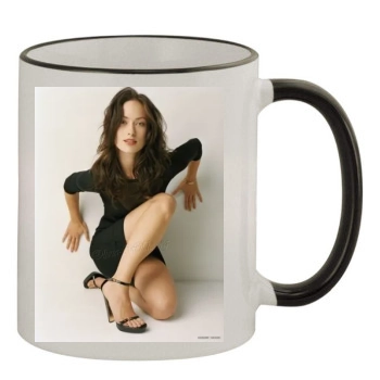 Olivia Wilde 11oz Colored Rim & Handle Mug