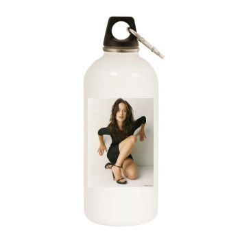 Olivia Wilde White Water Bottle With Carabiner