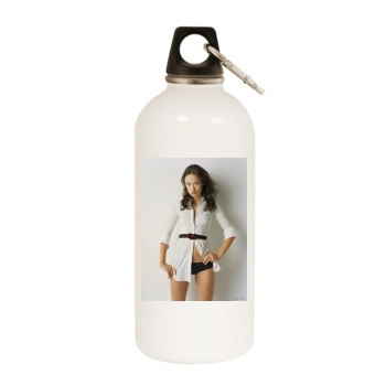 Olivia Wilde White Water Bottle With Carabiner