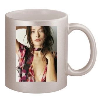 Olivia Wilde 11oz Metallic Silver Mug