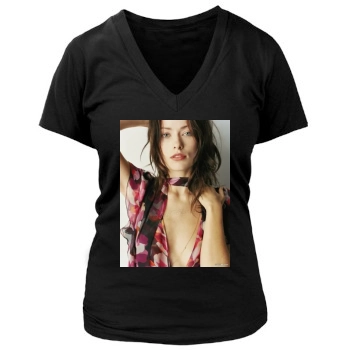 Olivia Wilde Women's Deep V-Neck TShirt