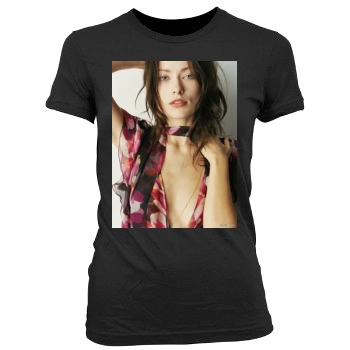 Olivia Wilde Women's Junior Cut Crewneck T-Shirt