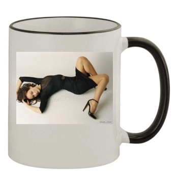 Olivia Wilde 11oz Colored Rim & Handle Mug