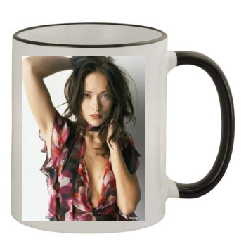 Olivia Wilde 11oz Colored Rim & Handle Mug