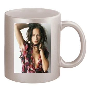 Olivia Wilde 11oz Metallic Silver Mug