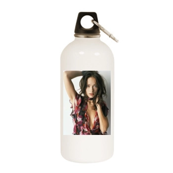 Olivia Wilde White Water Bottle With Carabiner