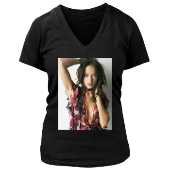 Olivia Wilde Women's Deep V-Neck TShirt