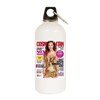 Olivia Wilde White Water Bottle With Carabiner