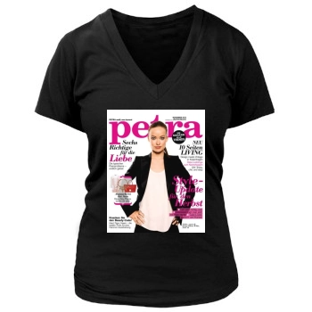 Olivia Wilde Women's Deep V-Neck TShirt