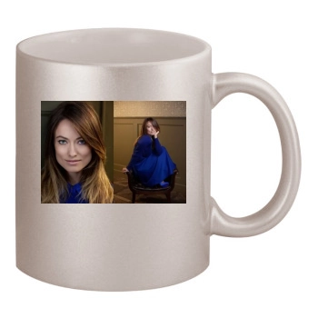 Olivia Wilde 11oz Metallic Silver Mug