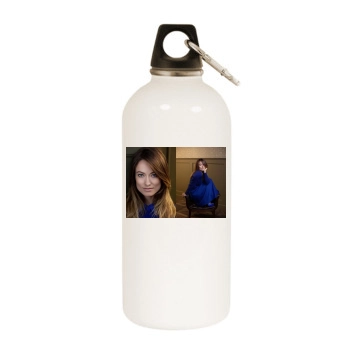 Olivia Wilde White Water Bottle With Carabiner