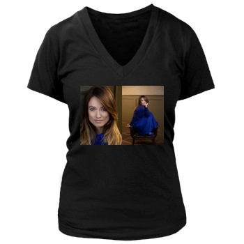 Olivia Wilde Women's Deep V-Neck TShirt