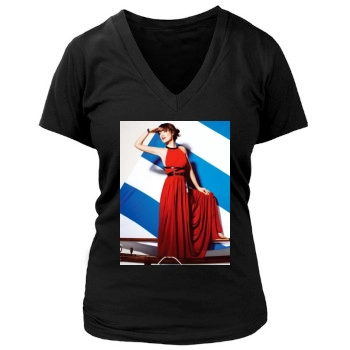 Olivia Wilde Women's Deep V-Neck TShirt