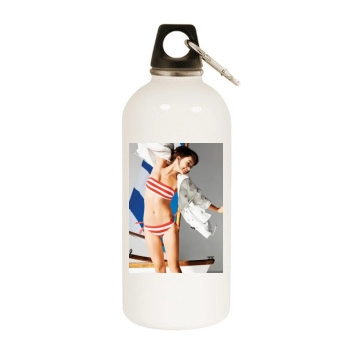 Olivia Wilde White Water Bottle With Carabiner