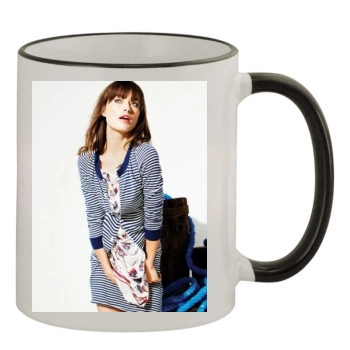 Olivia Wilde 11oz Colored Rim & Handle Mug