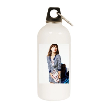 Olivia Wilde White Water Bottle With Carabiner