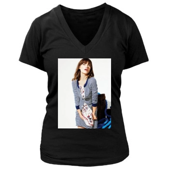 Olivia Wilde Women's Deep V-Neck TShirt