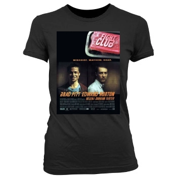 Fight Club (1999) Women's Junior Cut Crewneck T-Shirt