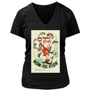 How to Fish (1942) Women's Deep V-Neck TShirt