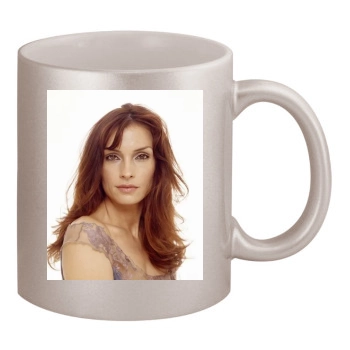 Famke Janssen 11oz Metallic Silver Mug