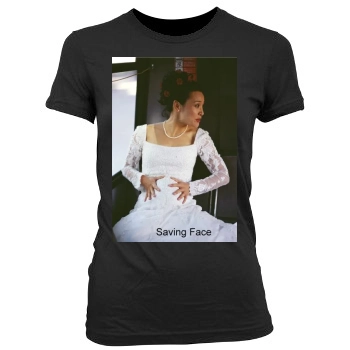 Saving Face (2004) Women's Junior Cut Crewneck T-Shirt