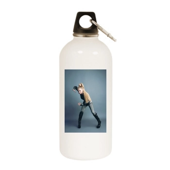 Fergie White Water Bottle With Carabiner