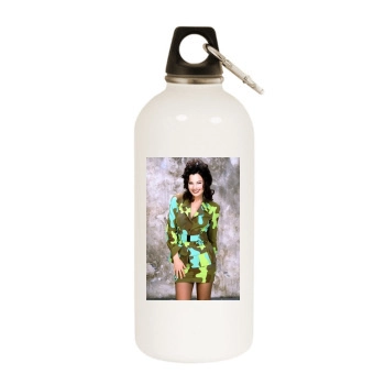 Fran Drescher White Water Bottle With Carabiner