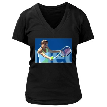 Francesca Schiavone Women's Deep V-Neck TShirt