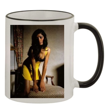 Freida Pinto 11oz Colored Rim & Handle Mug