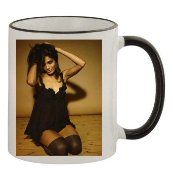 Freida Pinto 11oz Colored Rim & Handle Mug