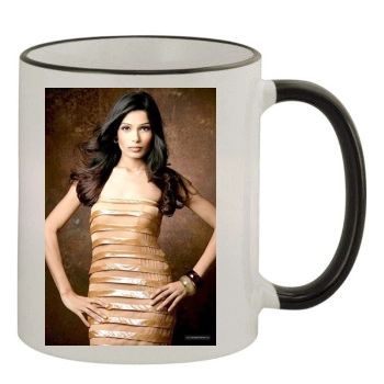 Freida Pinto 11oz Colored Rim & Handle Mug