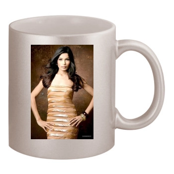 Freida Pinto 11oz Metallic Silver Mug