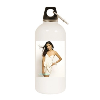 Freida Pinto White Water Bottle With Carabiner