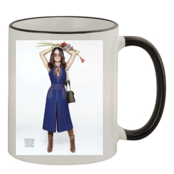 Salma Hayek 11oz Colored Rim & Handle Mug