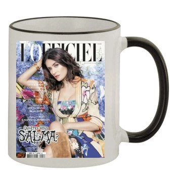 Salma Hayek 11oz Colored Rim & Handle Mug