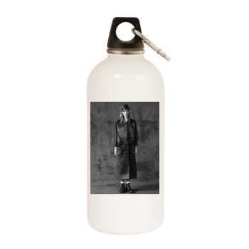 Sara Blomqvist White Water Bottle With Carabiner