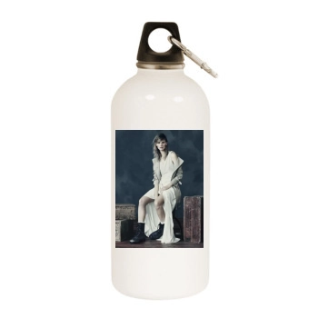 Sara Blomqvist White Water Bottle With Carabiner